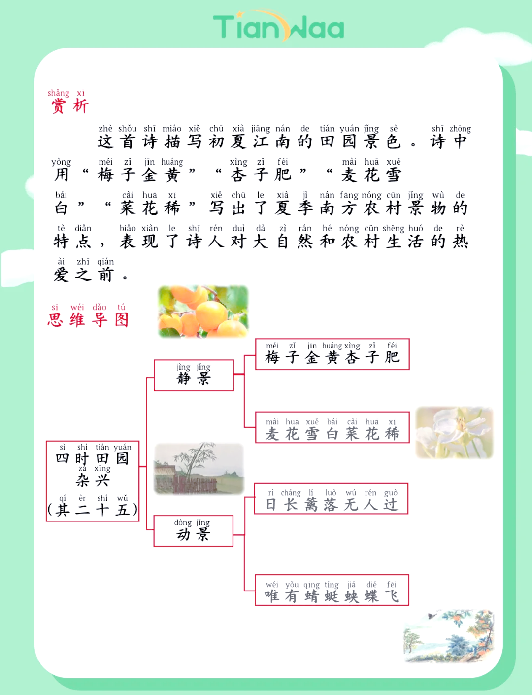 日长篱落无人过的意思